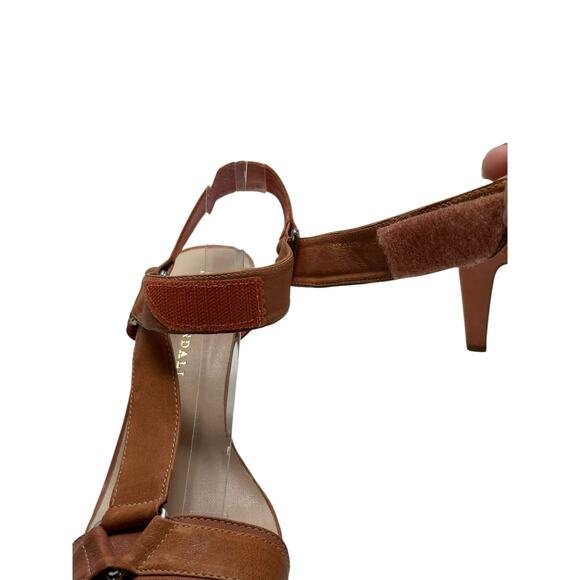 Loeffler Randall Pink Tan leather slingback straps Sandal Heels size 9B - Picture 12 of 13